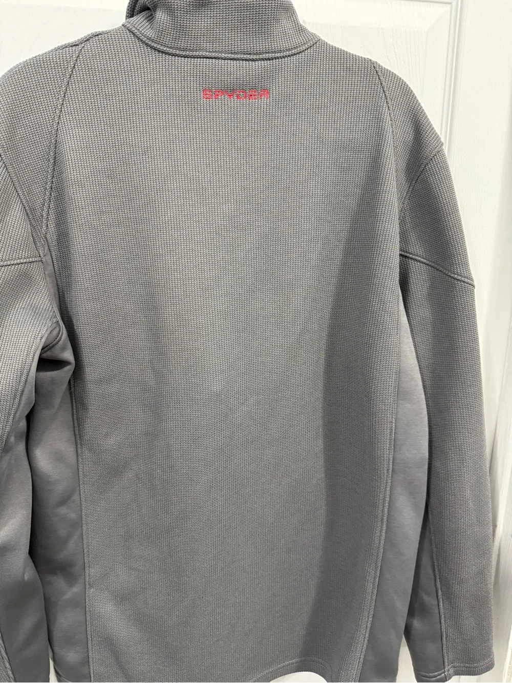 Spyder Grey Pullover with Red Zip Accents